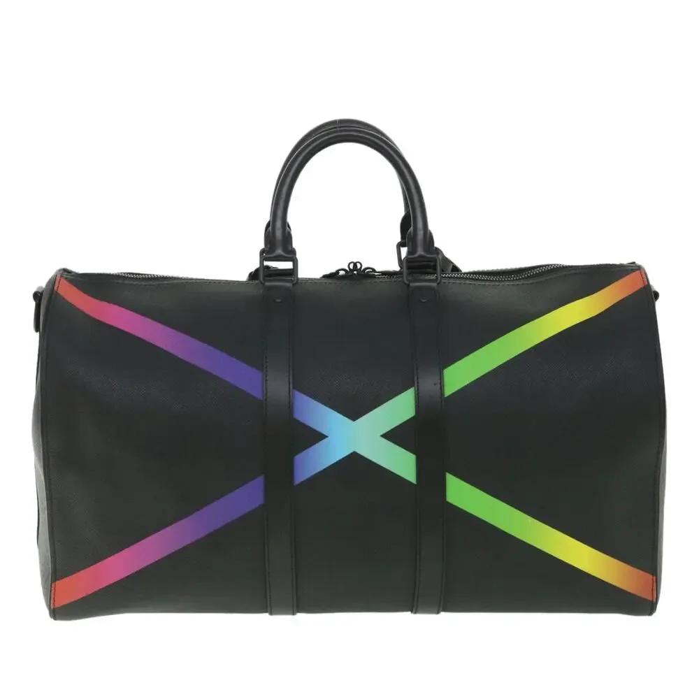 LOUIS VUITTON Taiga Rainbow Keepall Bandouliere 50 Boston Bag M30345